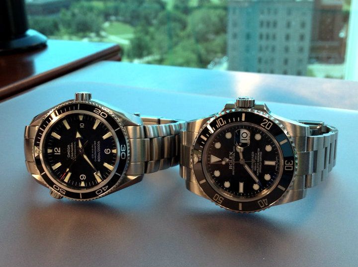 Omega planet ocean hot sale 39.5 vs rolex submariner